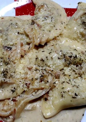 Una foto de Varenikes, pasta tradicional de los judíos polacos