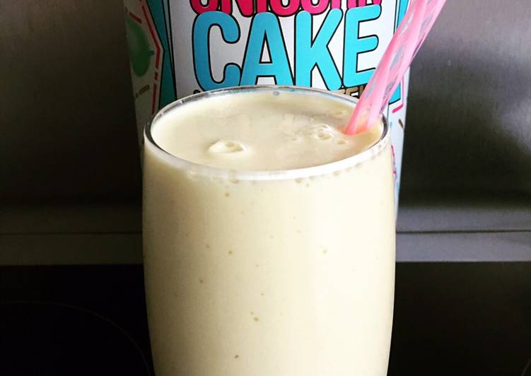 Smoothie de mango con sabor a unicornio 😂