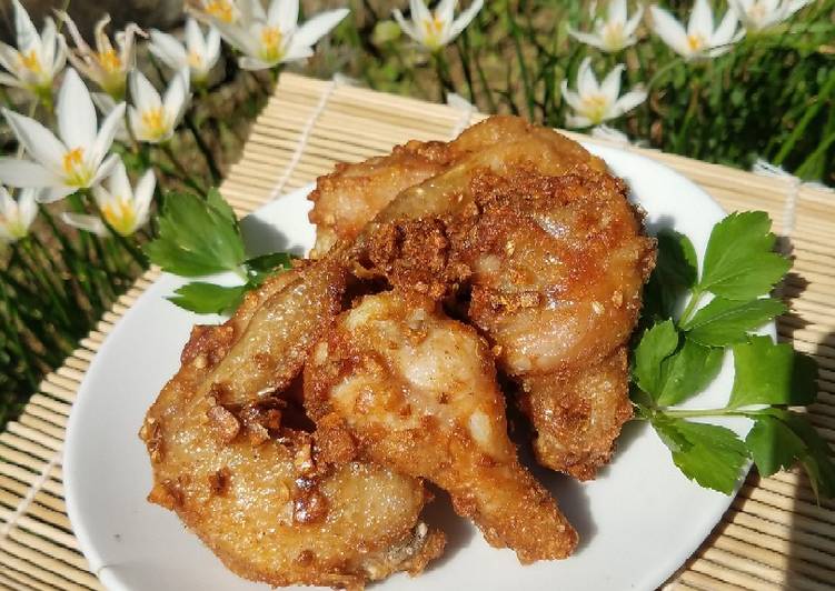 Resep Ayam Goreng Bawang Putih (Garlic Chicken) Anti Gagal