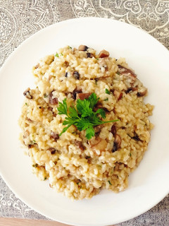 Una foto de Risotto de portobello al parmesano