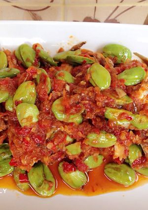 Foto resep Sambal Pete Ikan Asin Peda