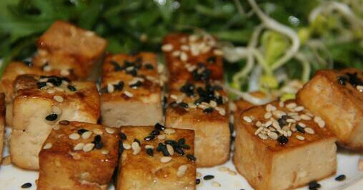 Tofu en soya y sésamo Receta de BonChan &- Cookpad