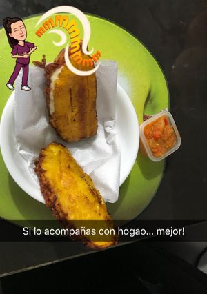 Una foto de Patacones rellenos