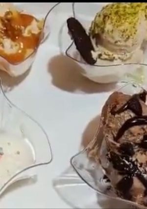 صورة لوصفة ايس كريم باربع نكهات