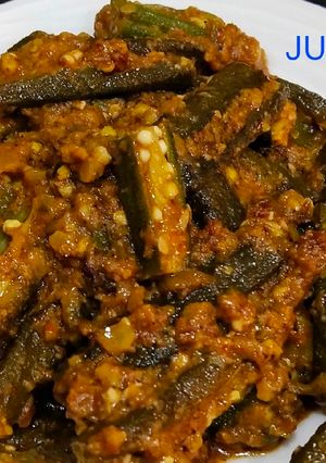 A picture of Bhindi Peanut Masala.
