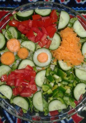 عکسی از دستور تزیین سالاد کاهو