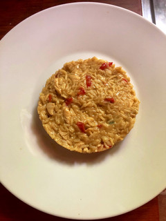 Una foto de Risotto de pollo al curry
