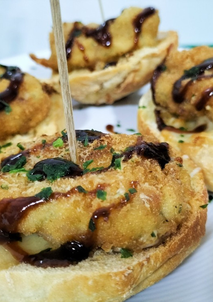 Una foto de Montadito especial de pato en airfryer