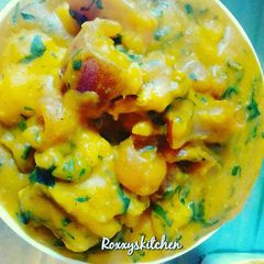 A picture of My yam pottage as agreed on the Cookpad WhatsApp group.