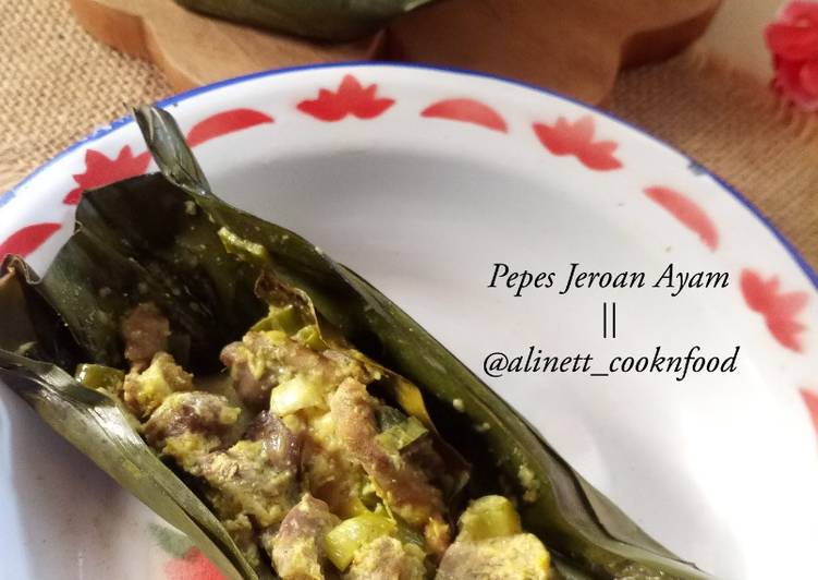 Bagaimana memasak Pepes Jeroan Ayam, Bisa Manjain Lidah