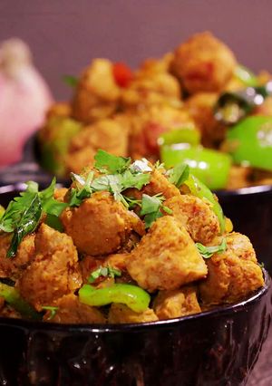 A picture of Soya Chunks Masala Dry.