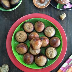 A picture of Goad Aappe (Sweet Rice Paniyarams In NKGSB Style).