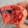 Magdalenas saludables proteicas con mermelada de arándanos