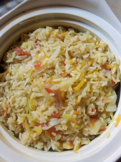 Jollof din shinkafa da kabiji ainihin hoton girkin