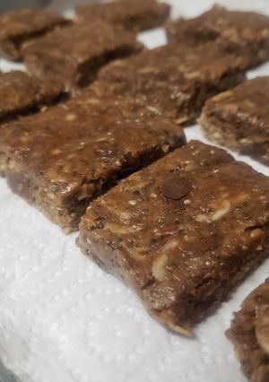 A picture of Chocolate Cookie Energy Bars.