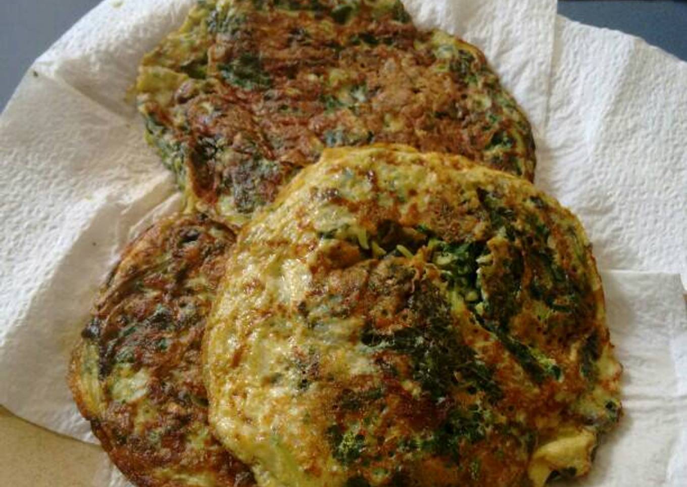 Tortitas de acelgas y calabacitas. ॐ