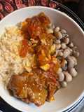 Goat with rice and beans