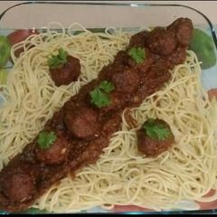 A picture of Meat Ball Spaghetti😋🍝.