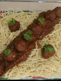 A picture of Meat Ball Spaghetti😋🍝.