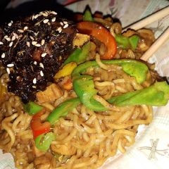 Fried noodles A picture of Fried noodles.