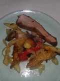 Marucha al asador con papas a la plancha