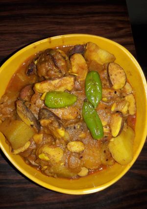 A picture of Jackfruit seed  curry.