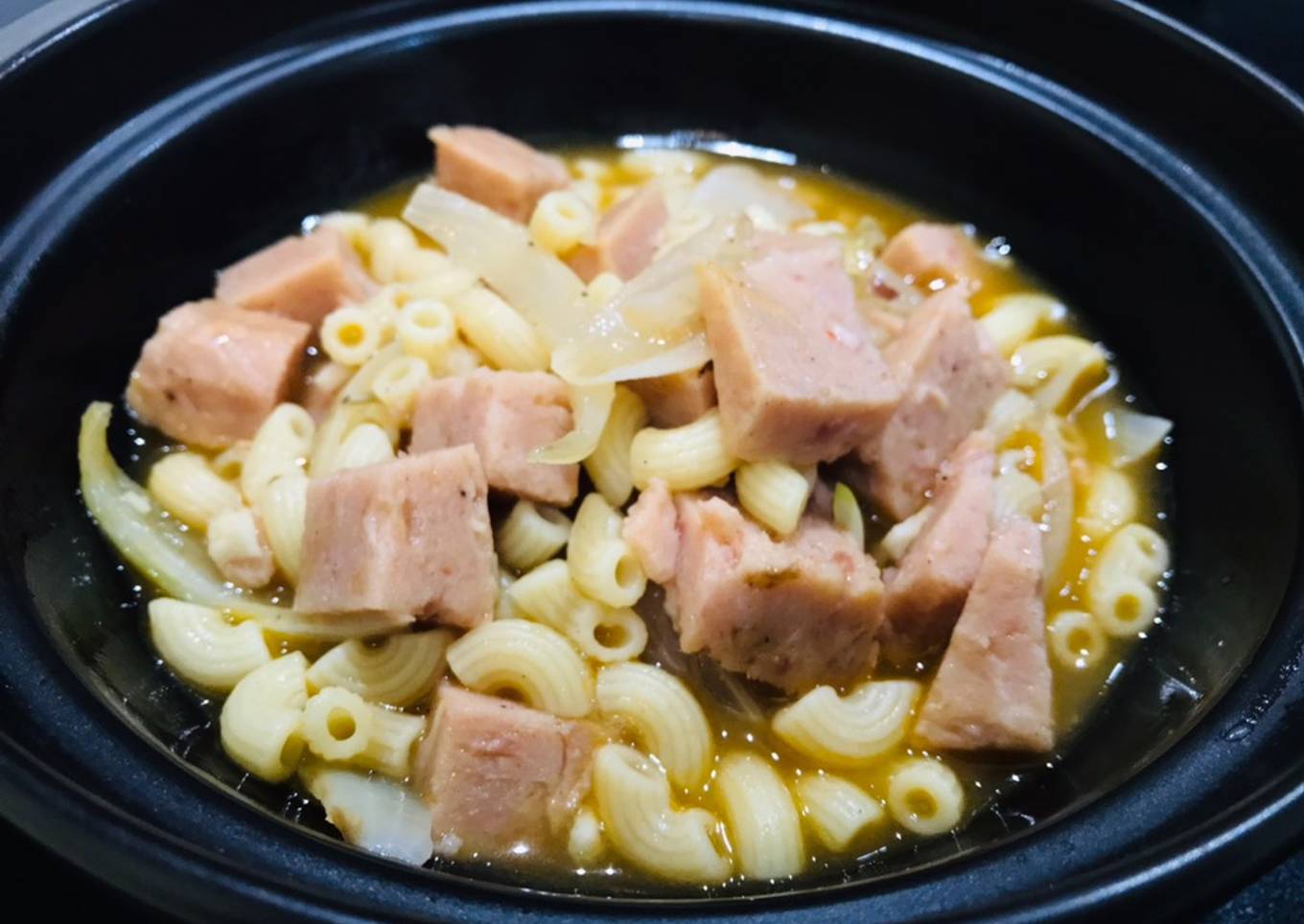 Ham soup macaroni