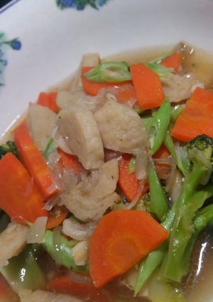 Foto resep Cah brokoli wortel buncis bakso