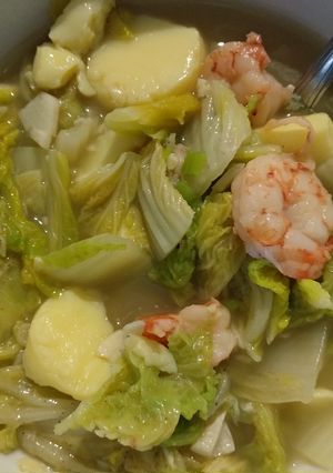 Foto resep Ca Sawi Putih Tahu Udang