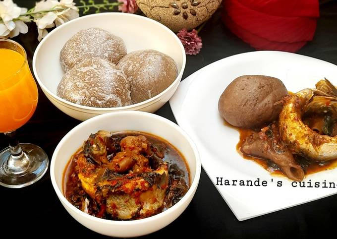 Amala with vegetable soup Recipe by Maryam Harande - Cookpad