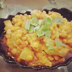 A picture of Lauki or Chane ki Daal.