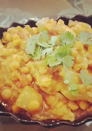 A picture of Lauki or Chane ki Daal.