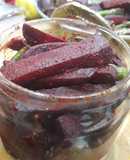 Beetroot pickle sweet and sour taste