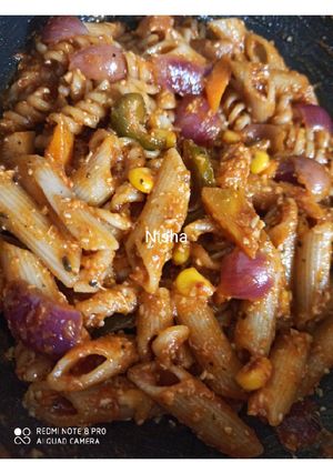 मिक्सड सॉस वेज पास्ता (Mixed Sauce veg Pasta recipe in Hindi) रेसिपी मुख्य फोटो
