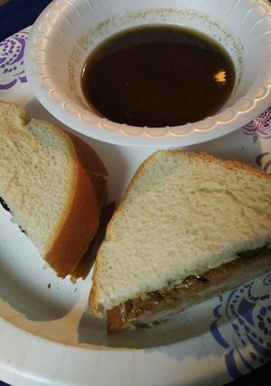 A picture of Leftover Au jus Sandwiches.