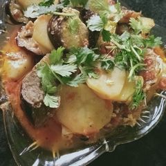 A picture of Bhigara aloo baingan.