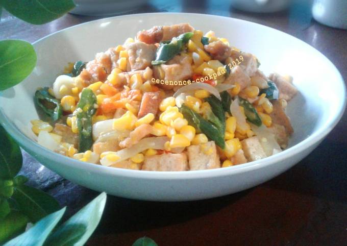Resep Tumis Jagung+Tahu &amp; ikan Jambal Roti yang Bikin Ngiler