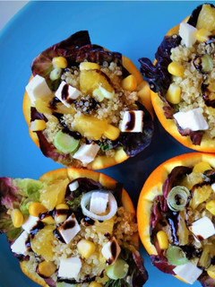 Una foto de Ensalada de quinoa y naranja