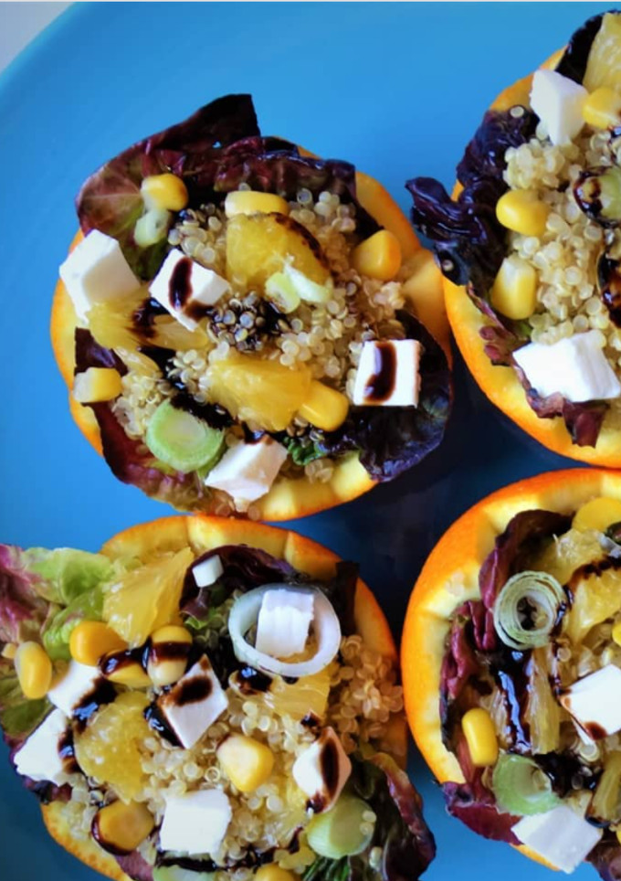 Una foto de Ensalada de quinoa y naranja