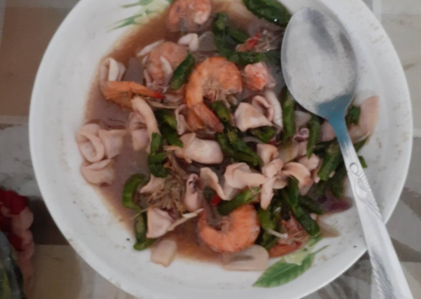 Cumi udang saos tiram