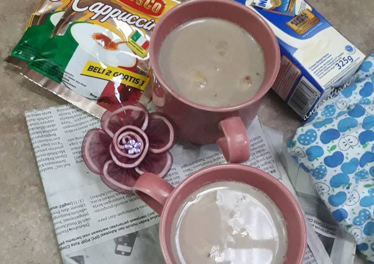 Cara menyajikan Wedang jahe cappuccino , Menggugah Selera