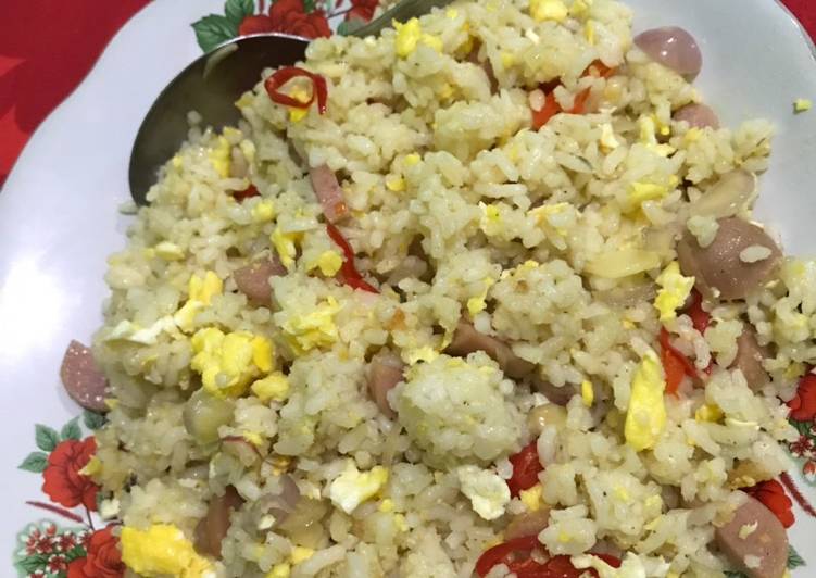 Nasi goreng putih simple