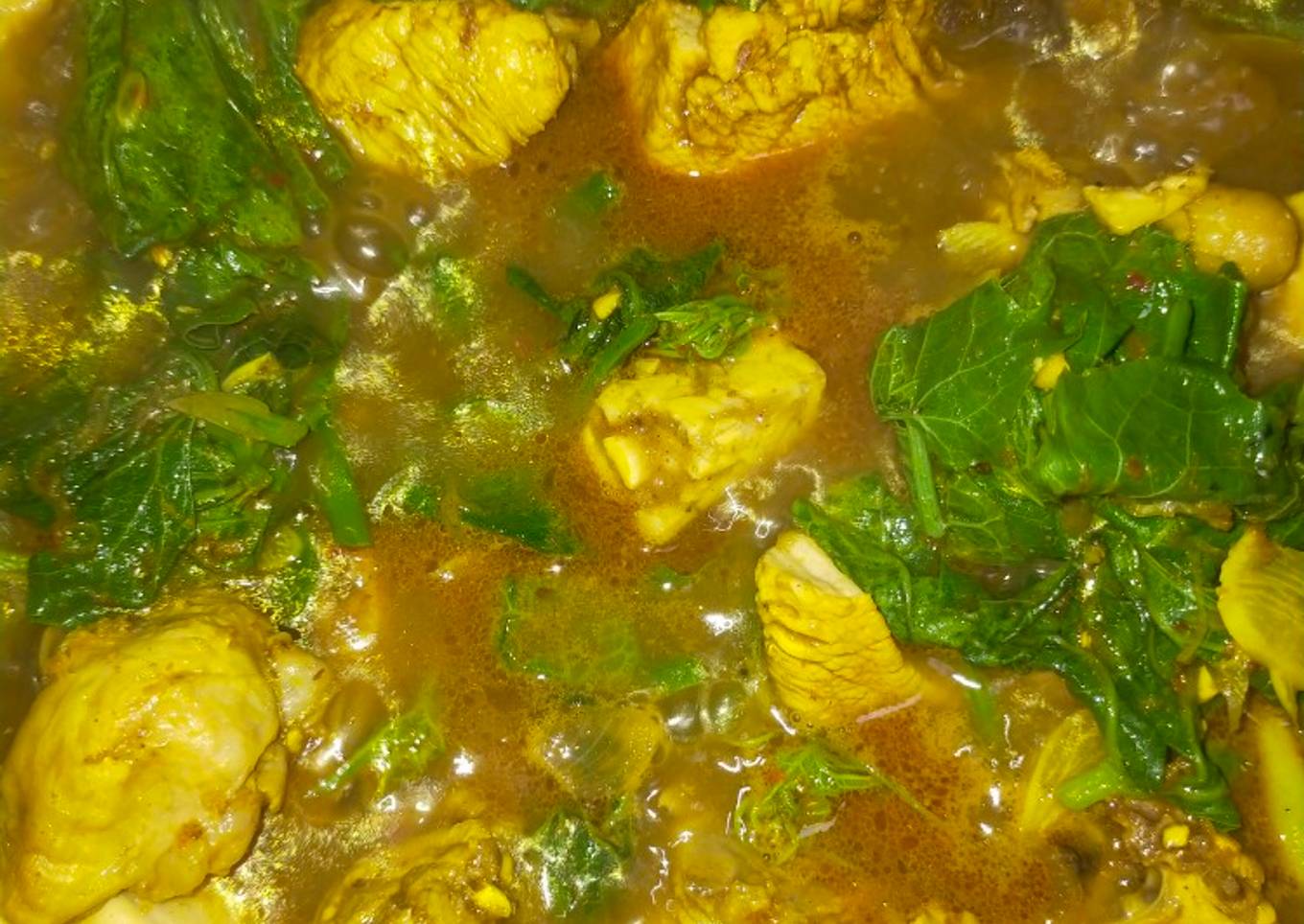 Gulai ayam komplit ala bakulan Jendral Yusuf