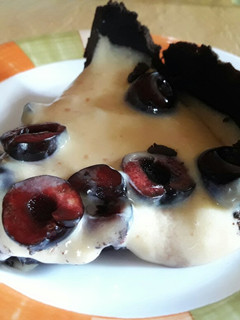 Una foto de Tarta sin horno de chocolate y leche condensada