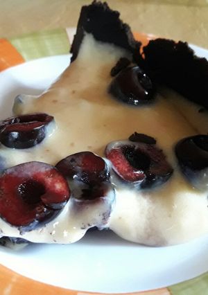 Una foto de Tarta sin horno de chocolate y leche condensada