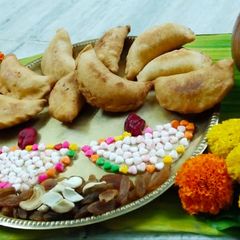A picture of Coconut Karanji.