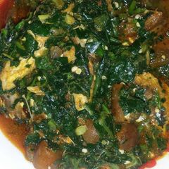 A picture of Okro soup.