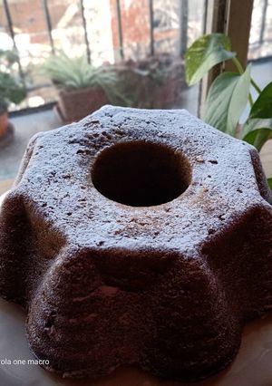 Una foto de Budín con harina de maní y manzana