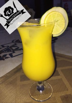 A picture of Mango cucumber lemonade.