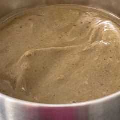 A picture of Tricia’s Chocolate Peanut Butter Banana Smoothie.